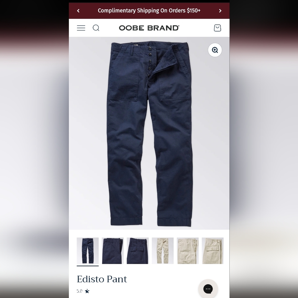 Oobe Edisto Pant 34 X 32